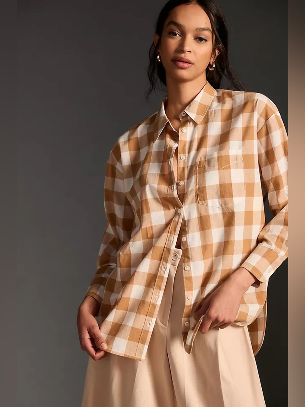 Anthropologie Maeve Bennet Buttondown Shirt in Buffalo Check